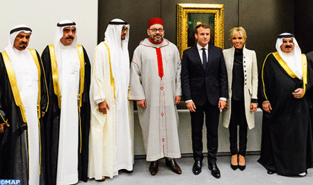 جلالة الملك يحضر حفل افتتاح متحف اللوفر أبو ظبي
