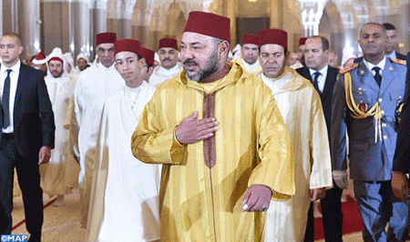 أمير المؤمنين يترأس بمسجد الحسن الثاني بالدار البيضاء حفلا دينيا إحياء لليلة المولد النبوي الشريف