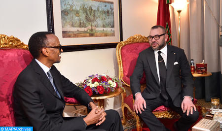 جلالة الملك يجري مباحثات هاتفية مع رئيس رواندا الرئيس الحالي للاتحاد الافريقي (الديوان الملكي)