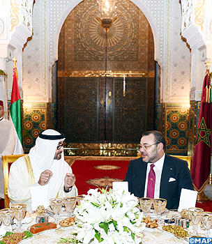 SM le Roi offre un déjeuner officiel en l'honneur de SA Cheikh Mohammed Ben Zayed Al-Nahyane