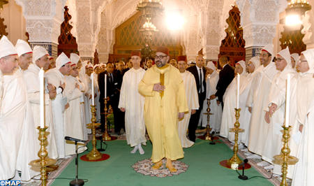 SM le Roi, Amir Al-Mouminine, préside à Rabat une veillée religieuse en commémoration de l'Aïd Al-Mawlid Annabaoui Acharif