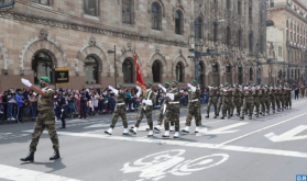 تجريدة من القوات المسلحة الملكية تشارك في الاستعراض العسكري التقليدي لإحياء ذكرى استقلال المكسيك
