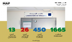 فيروس كورونا : تسجيل 13 حالة إصابة مؤكدة جديدة بالمغرب ترفع العدد الإجمالي إلى450 حالة