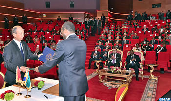 HM the King, Gabonese President Chair Presentation Ceremony of Moroccan-Gabonese Cooperation in Human Development