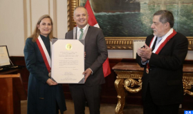 Morocco's Ambassador in Lima Decorated by Peruvian Congress