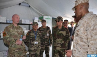 African Lion 2024: Una delegación militar marroquí-estadounidense de alto nivel visita el hospital de campaña médico-quirúrgico desplegado en la provincia de Tata