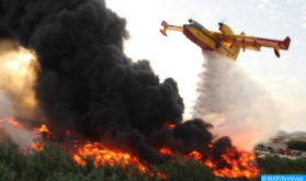 Larache: Continúan los esfuerzos para controlar el incendio en el bosque de "Buhachem Ybel El Alam" (fuentes locales)