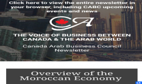 El Consejo de Comercio Canadiense-Árabe destaca las oportunidades de negocios en Marruecos