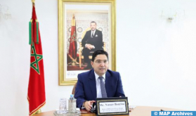 Bourita recibe a varios embajadores que han venido a presentarle las copias figuradas de sus cartas credenciales como representantes de sus países en Marruecos