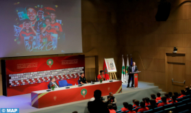 Ceremonia en honor de la selección marroquí sub-17, subcampeona de África