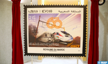 Emission d'un nouveau timbre-poste à l'occasion du 60ème anniversaire de l'ONCF