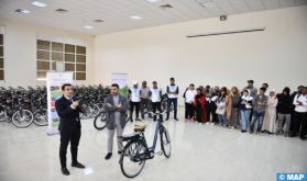 Marrakech : 143 bicyclettes électriques mises à la disposition des étudiants de l'UCA par la Fondation Mohammed VI pour la Protection de l'Environnement