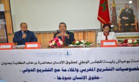 Le CNDH œuvre en faveur de l'harmonisation de la législation marocaine avec le droit international (Mme Bouayach )