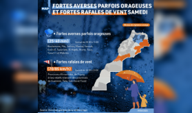 Fortes averses parfois orageuses et fortes rafales de vent samedi dans plusieurs provinces (bulletin d’alerte)