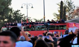 Arrivée à l'aéroport Rabat-Salé de l'équipe nationale de football