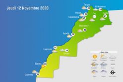 Prévisions météorologiques pour le jeudi 12 novembre 2020