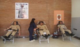 Séisme d'Al Haouz : Les Forces Auxiliaires à Benguérir font don de leur sang