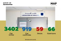 Covid-19 : 36 nouveaux cas confirmés au Maroc, 919 au total (ministère de la santé)