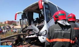 Settat: 35 blessés dont deux graves dans le renversement d'un autocar