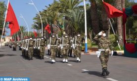 Cérémonie au siège de l'État-major de la Zone Sud à Agadir à l'occasion du 67è anniversaire de la création des FAR