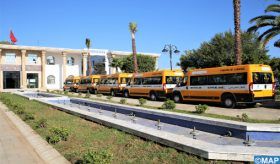 INDH à Chichaoua : Remise de 22 bus de transport scolaire à plusieurs communes