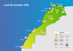Prévisions météorologiques pour la journée du lundi 02 novembre 2020