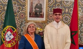 Remise à Lisbonne d'une Décoration Royale à l'ancienne ambassadrice du Portugal au Maroc